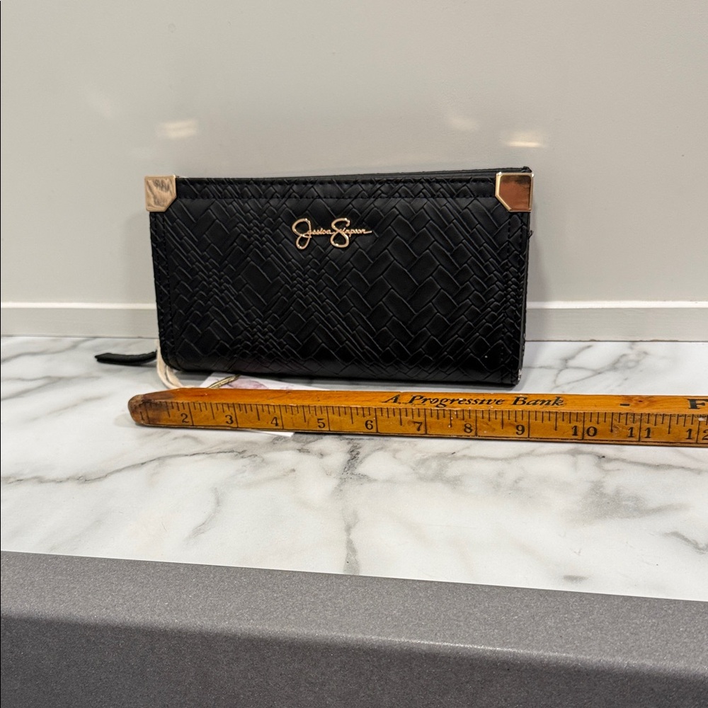 NWT Jessica Simpson "Frankie" Large Clutch Wallet in the color Meteorite - Picture 6 of 6